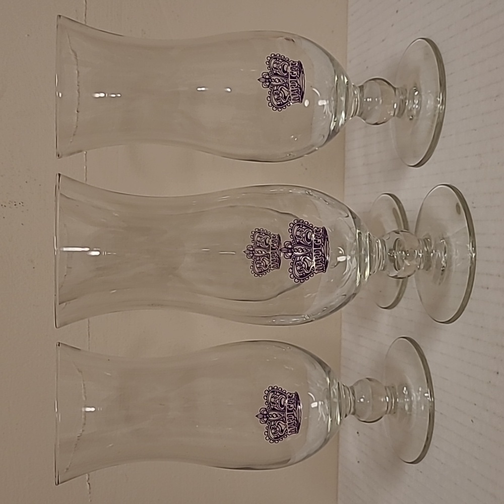 Set of 4 MardiGras Glasses